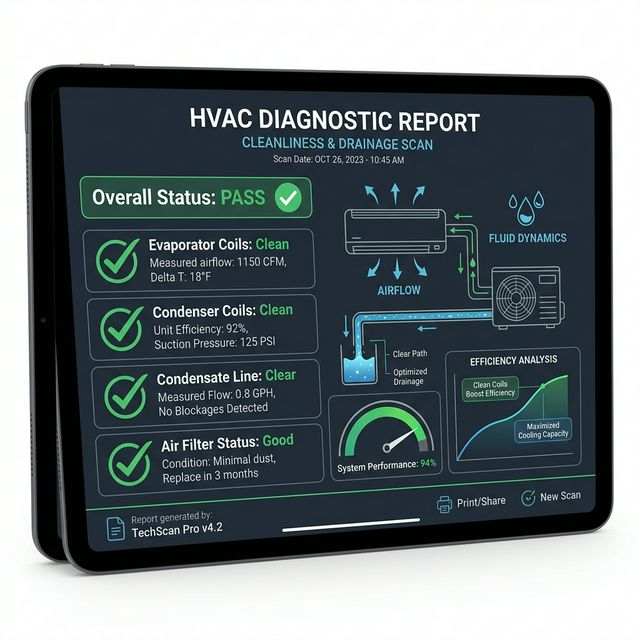Visual proof for Cleanliness & Drainage Scan