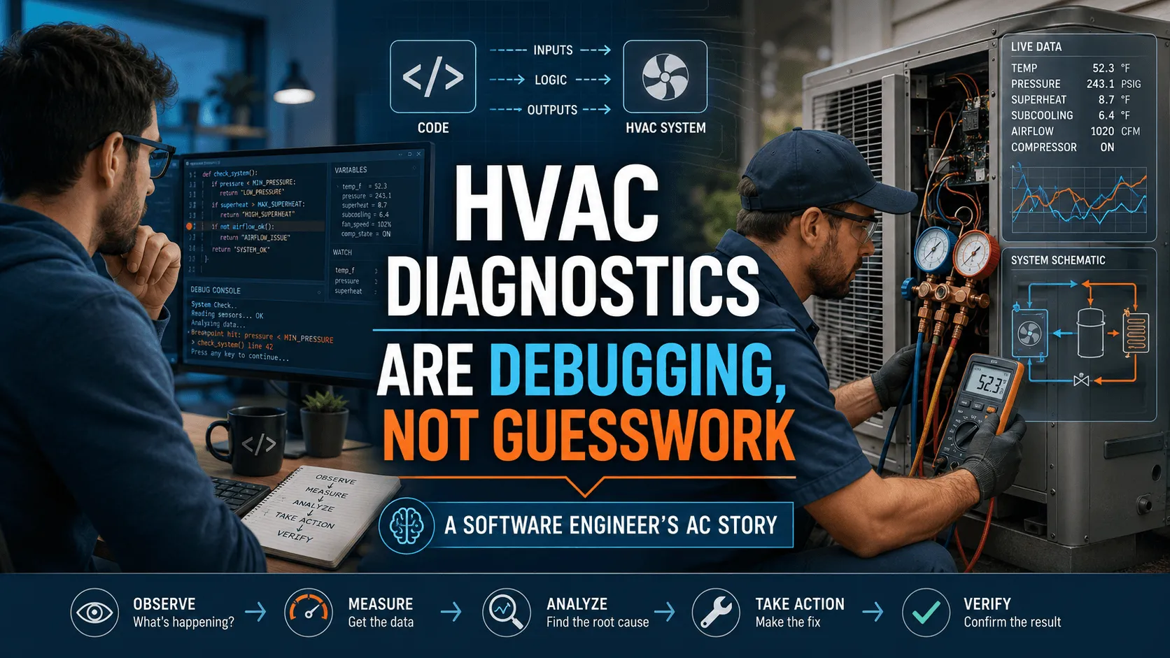 A Software Engineer's AC Story Shows Why HVAC Diagnostics Are Debugging, Not Guesswork